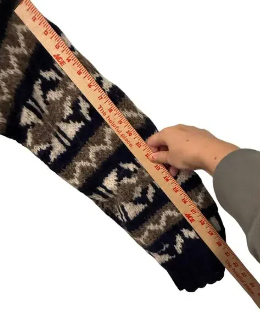 Hand Knit 100% Wool Ski Sweater