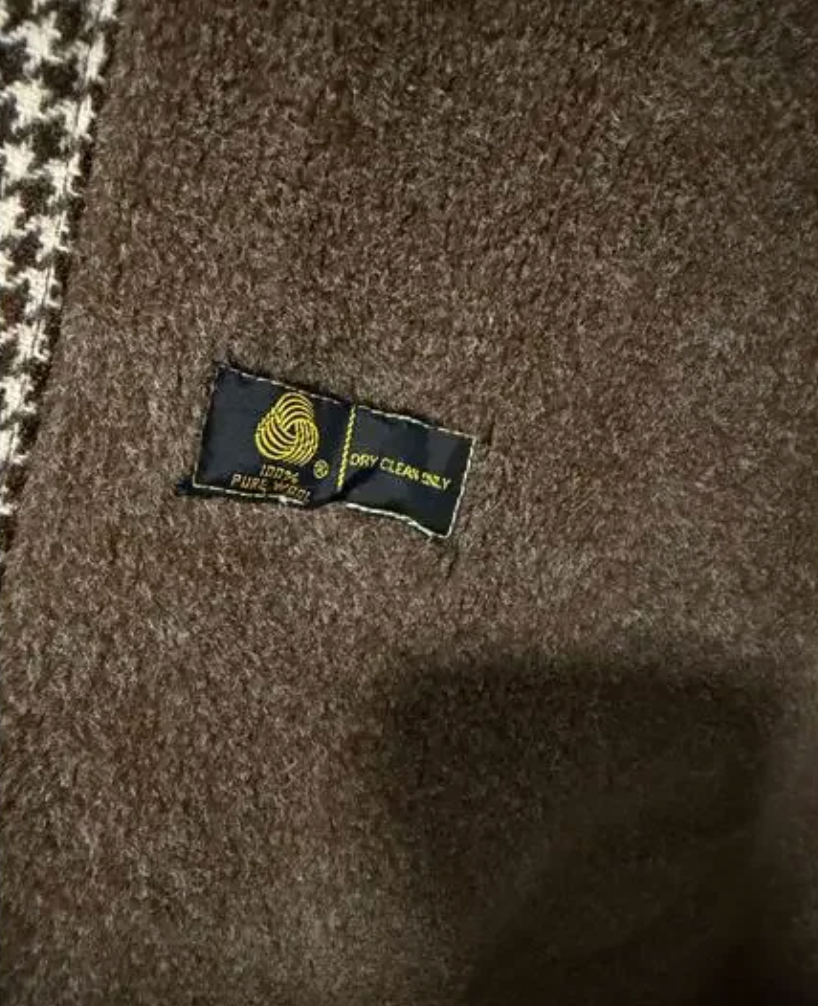 Wool Herringbone Shearling Coat